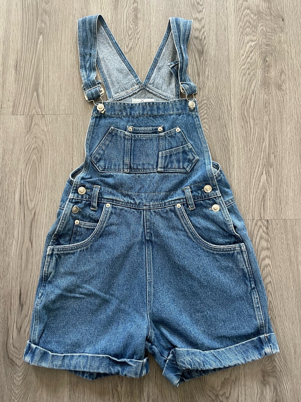 Y2k denim overalls xhilaration